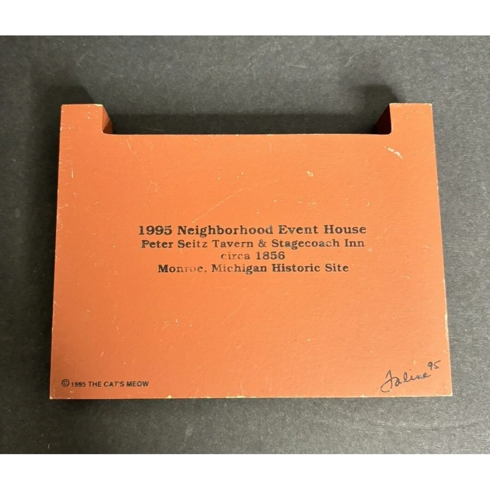 4 Cats Meow Shelf Sitter Buildings Cadillac Michigan Monroe Jaline *READ